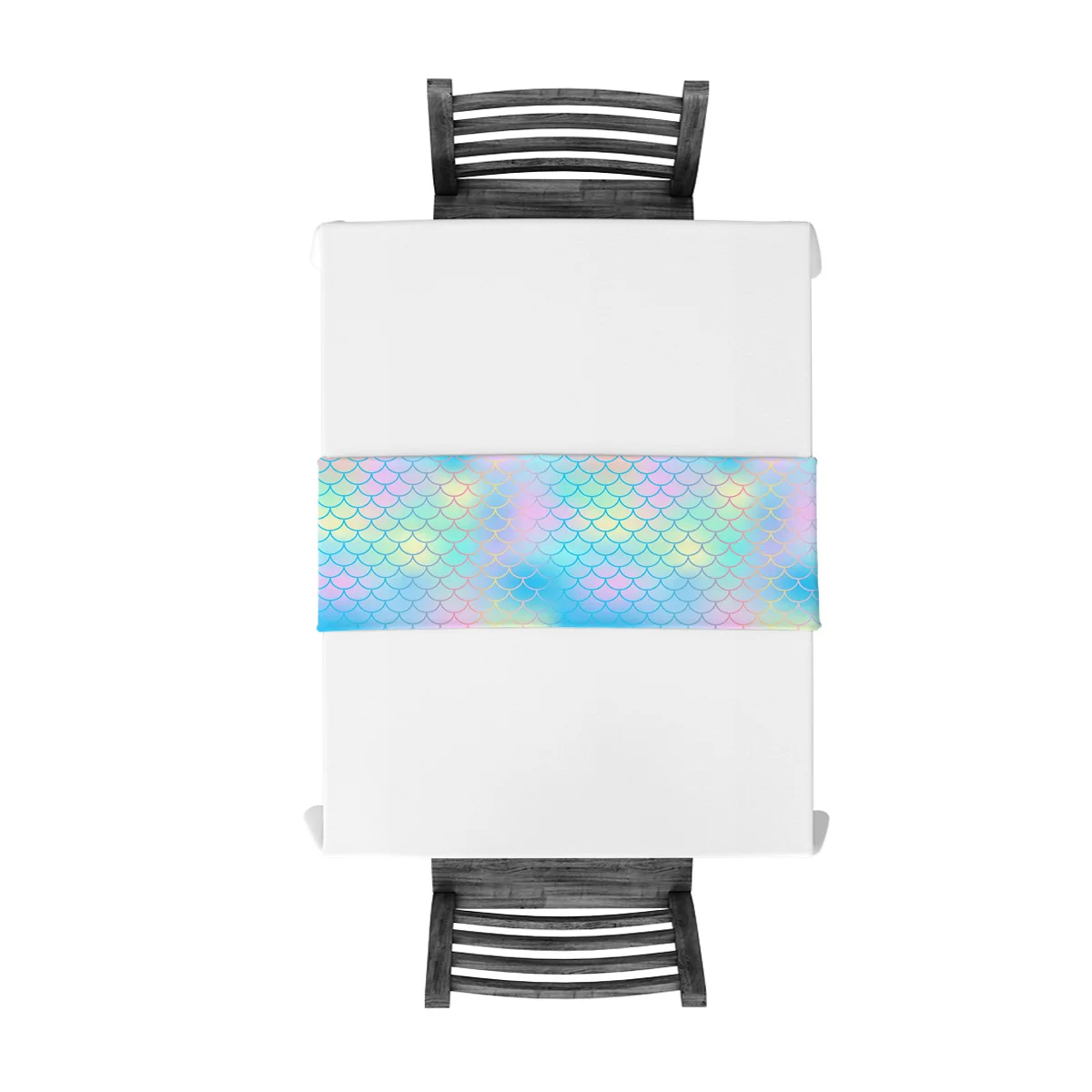 Современный Настольный бегун с рыбьими весами Русалочка цветной печатью