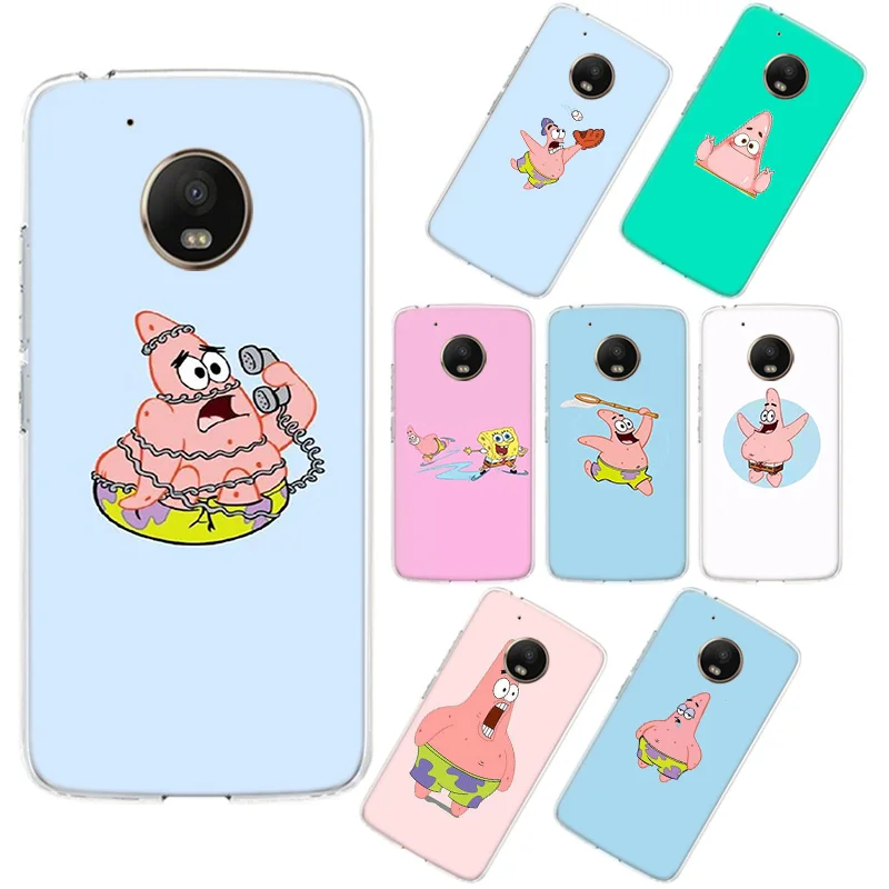 Чехол для телефона с изображением Губки Боба Moto G7 Motorola G5 G6 G5s E5 Z3 Play Plus Прозрачный