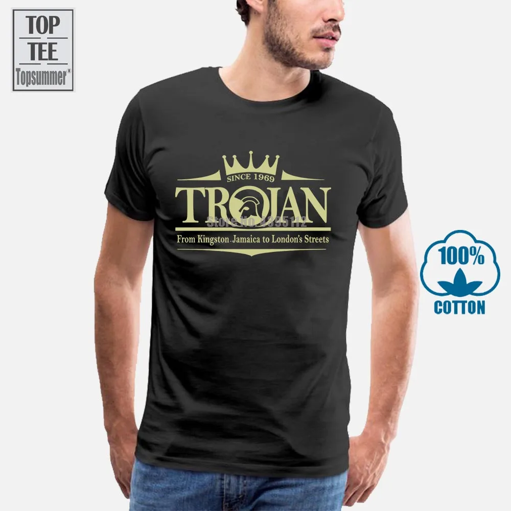 

T Shirt Trojan Rocksteady Ska Reggae Jamaica Studio One Rude Boy Skin 60'S Tee 013695