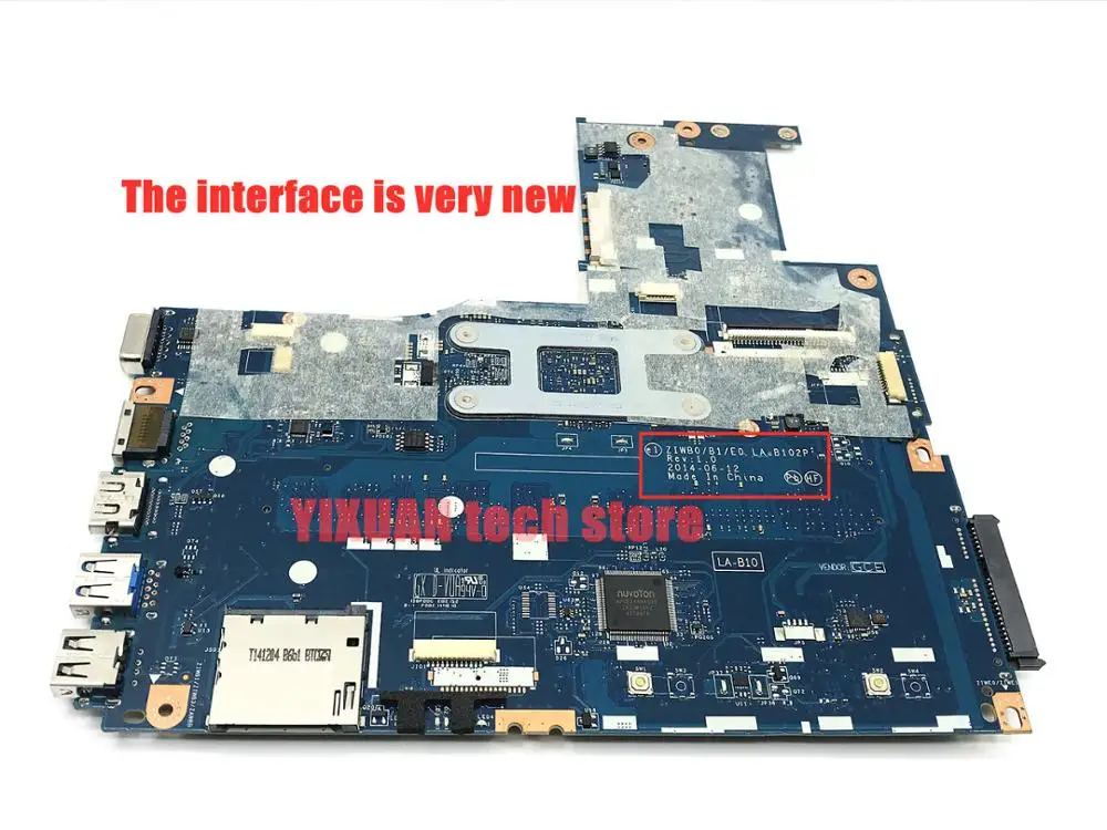Стандартная материнская плата для ноутбука Lenovo с процессором INTEL N2840 без разъема