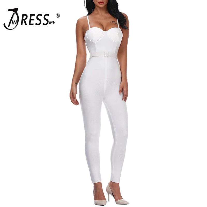 Женский комбинезон на бретелях спагетти в полную длину|Женские комбинезоны| |
