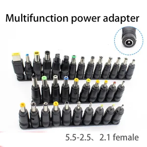 universal 5 5mmx2 1mm dc ac multifunction power adapter tips connector kits for lenovo thinkpad laptop power supply plug 34pcs free global shipping