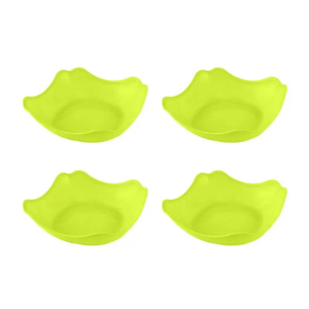 

1Pc/4Pcs Fruit Plate Shockproof Washable PP Stackable Fashion Snack Tray for Kitchen