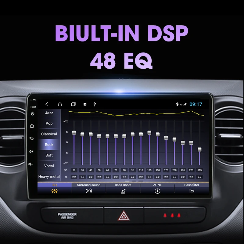 Автомобильная Мультимедийная система JMCQ 2din Android 10 видеоплеер RDS DSP для Hyundai Grand I10