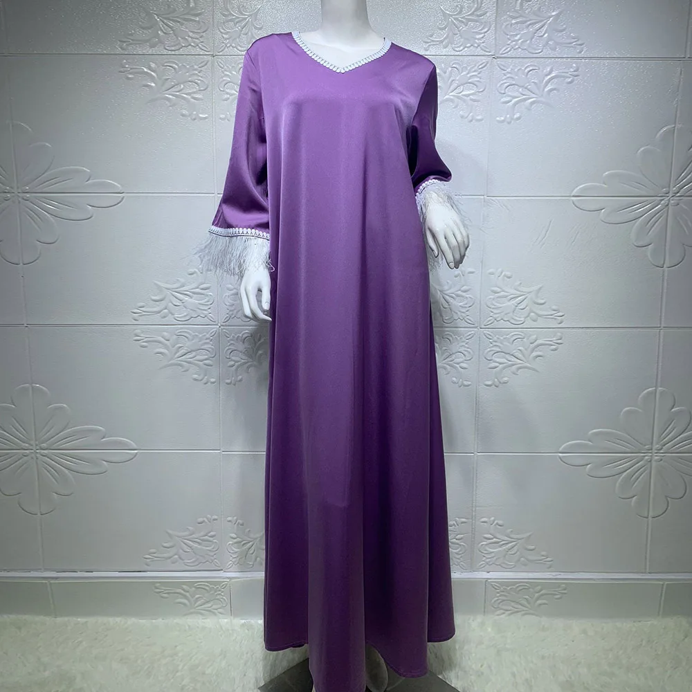 

Muslim Women Arab Dress 2021 New Ramadan Flared Sleeves Long Maxi Dresses Dubai Turkey Abaya Femme Vestiods Plus Size India