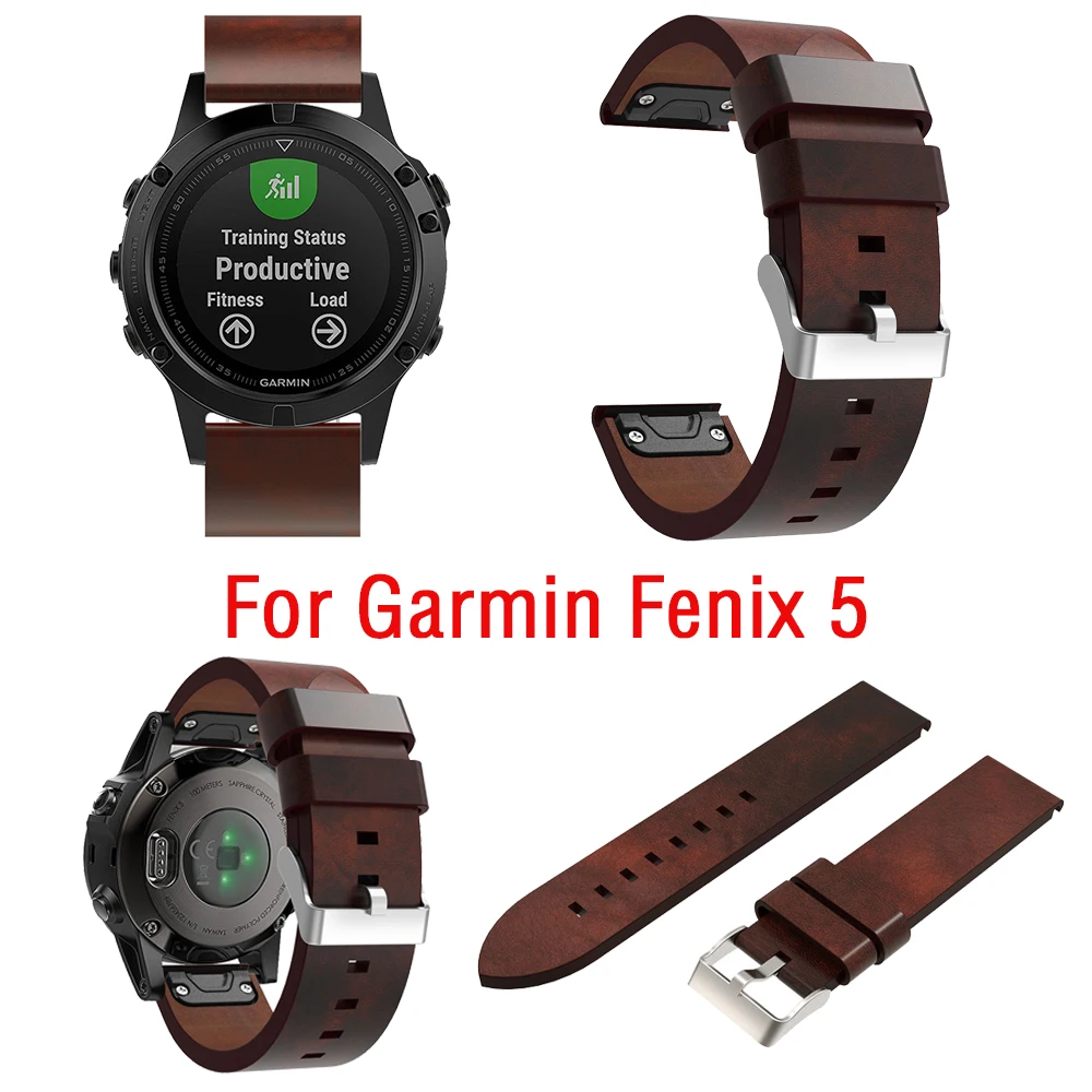2020 роскошный кожаный ремешок для Garmin Fenix 5 Band смарт часы наручные Starps с быстрой