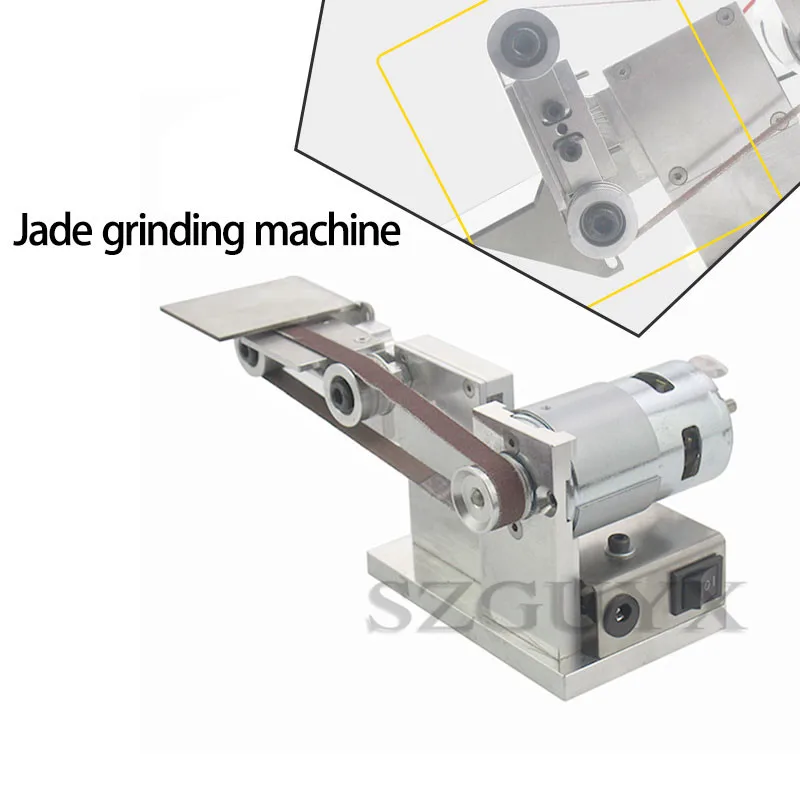 

Upgraded version of the mini belt conveyor DIY woodworking equipment Jade grinder Small polishing machine grinder
