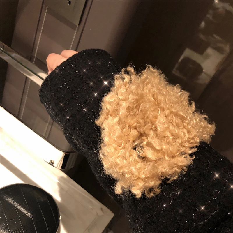 

Jacket Winter Women Faux Fur Coat Female Winter Jackets Faux Lamb Fur Warm Thick Fluffy Jacket Long Fur Coat Retro Jacket Women