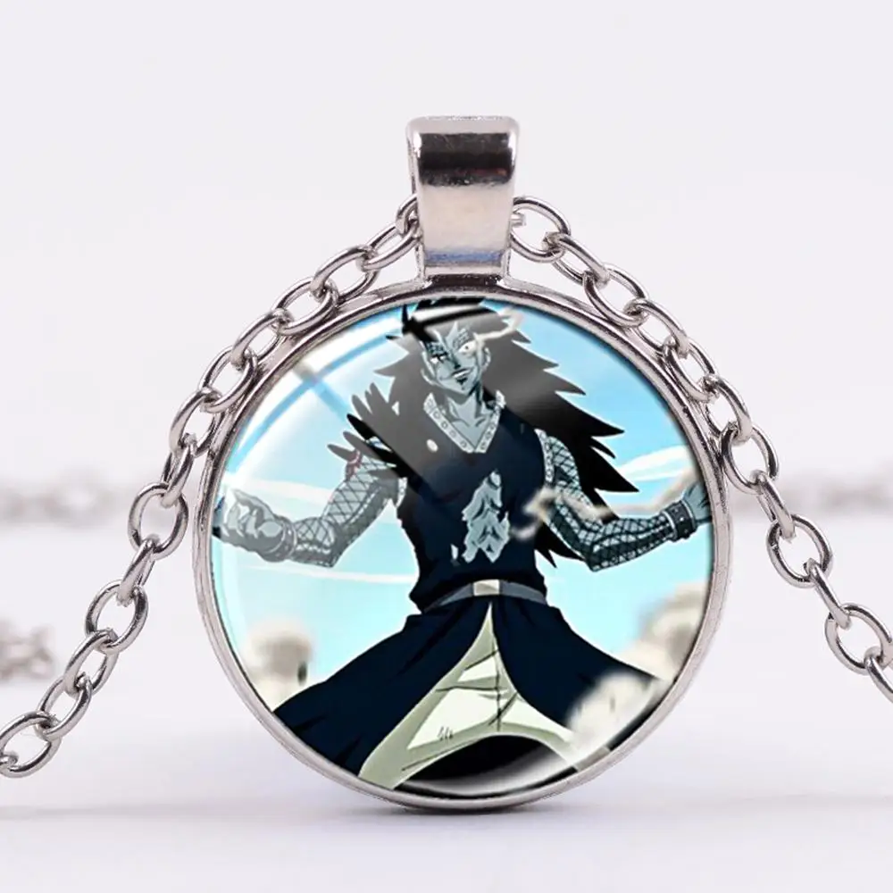 Fairy Tail Natsu Cosplay Necklace Personality Glass Photo Dome Pendant Cool Anime Cartoon Jewelry Gift for Boys | Украшения и