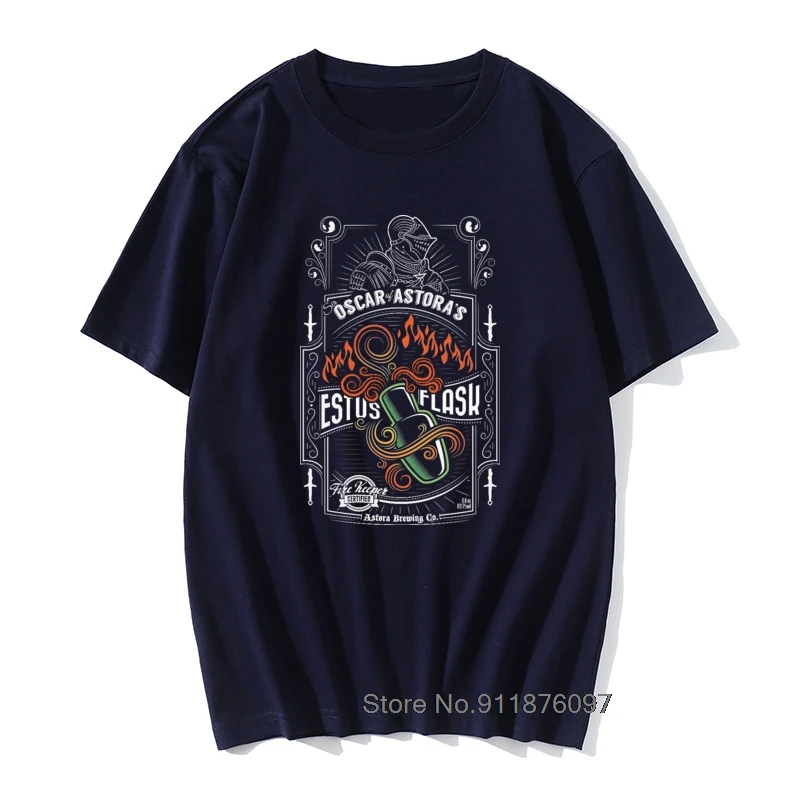 

Dark Souls Sir Oscar of Astora's Estus Flask Men T Shirts Print Male Short-Sleeve T-Shirts Vintage Tees Pure Cotton