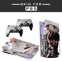gost theme ps5 standard disc edition skin sticker decal cover for sony playstation 5 controllers ps5 skin sticker vinyl