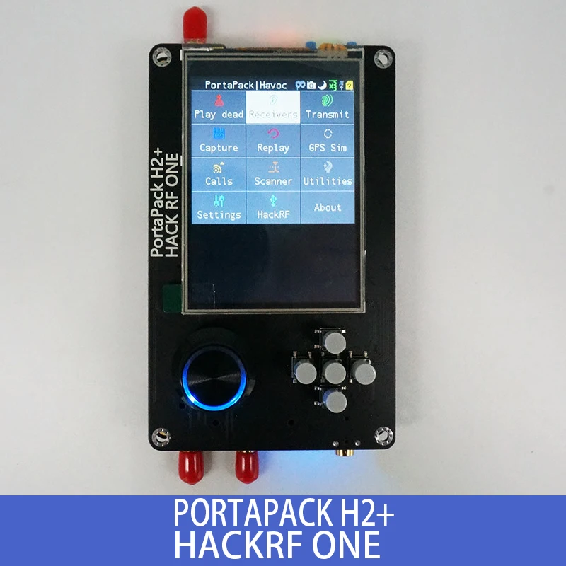 PORTAPACK H2 для HACKRF ONE SDR + 0.5ppm TCXO + Аккумулятор 2100 мА · ч + сенсорный ЖК-дисплей 3,2 дюйма