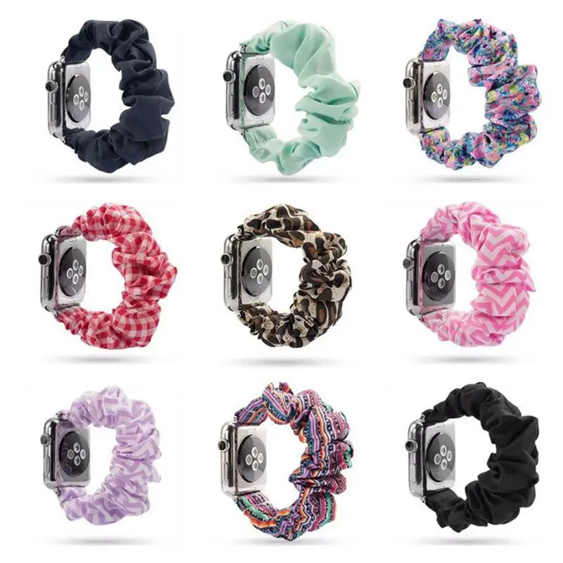 

Strap for apple watch band 38mm 42mm apple watch SE 6 5 4 3 2 1 Hair Ring Elastic pulseira watchband iwatch 6 bands 44mm 40mm