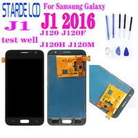 lcd for samsung galaxy j1 2016 j120 j120f j120h j120m lcd display touch screen digitizer assembly can adjust brightness repair