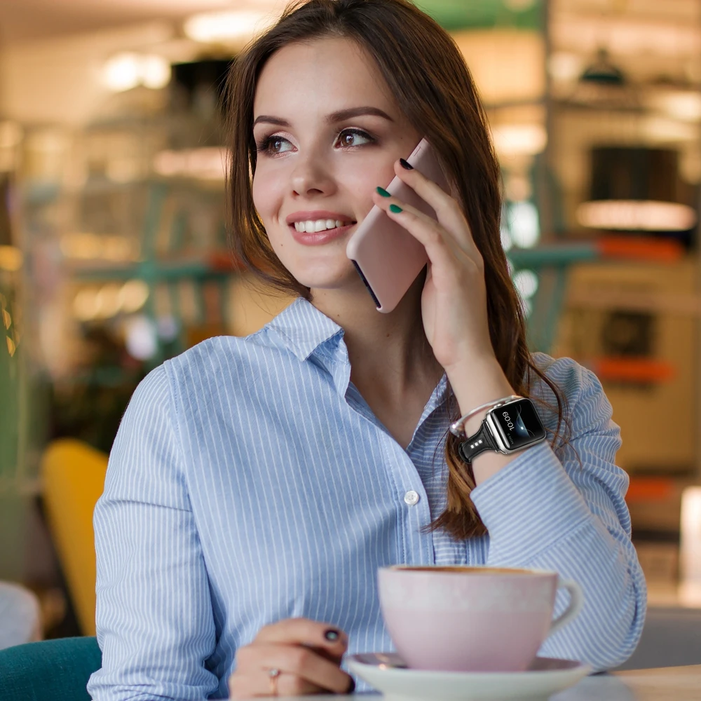 

Slim Leather For Apple Watch Band 38mm 42mm iWatch Women Rhinestone Strap Beauty Sport Cute Bracelet For Series 4 3 2 1