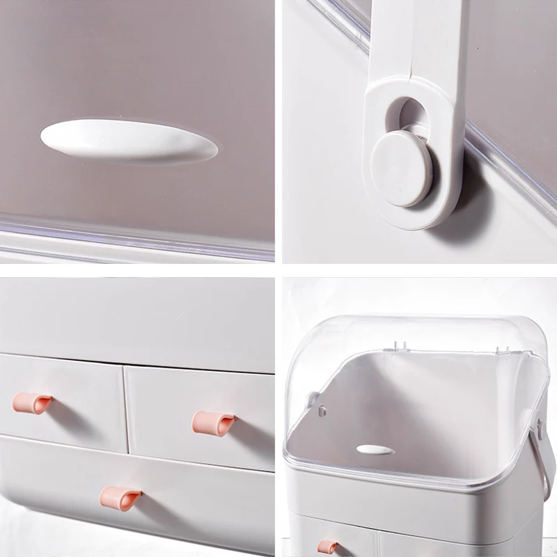 

Large Capacity Multi-layer Cosmetic Storage Box Household Dust-Proof Drawer Desktop Makeup Storage Organizer
