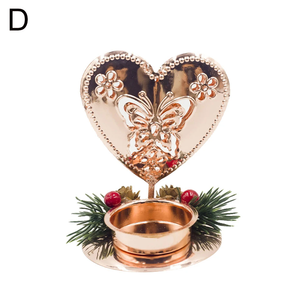 Hot Sale Metal Christmas Tree Star Snowflake Heart Stand Candle Holder Candlestick Decor Handmade decorative candle holder | Дом и сад