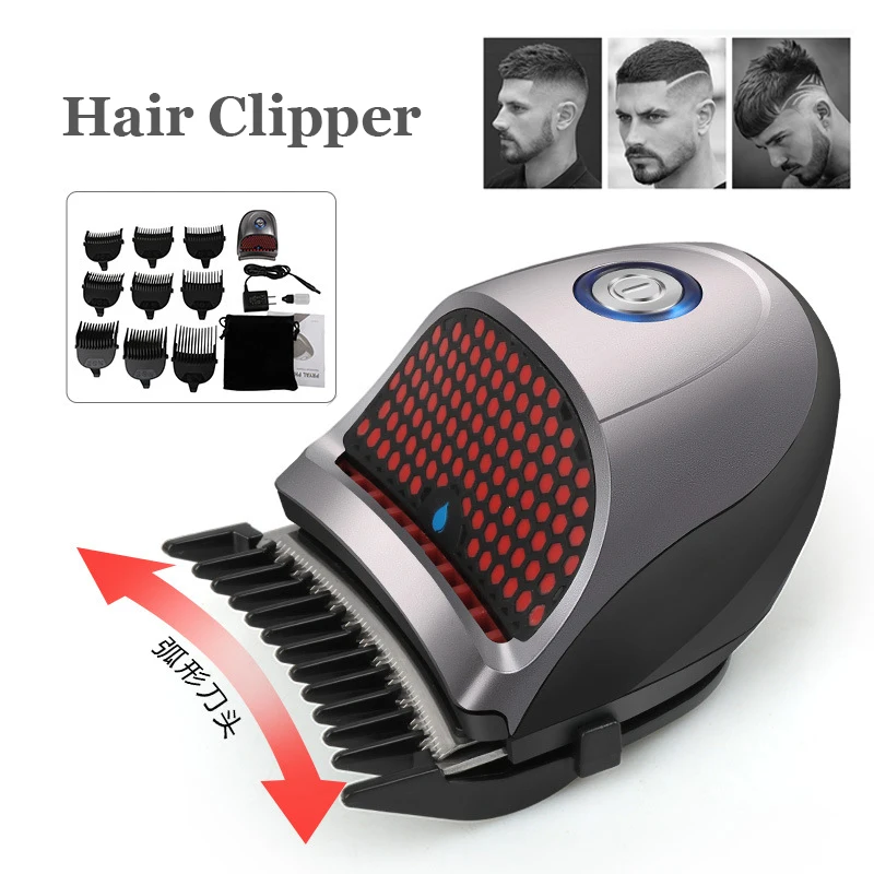 Машинка для стрижки волос аккумуляторная электрическая триммер с 9 гребнями