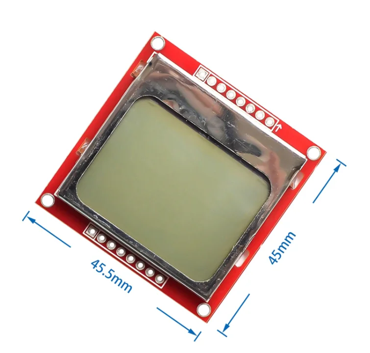 ЖК-модуль монитор Белый адаптер для подсветки PCB 84*48 84x84 экрана Nokia 5110 Arduino |