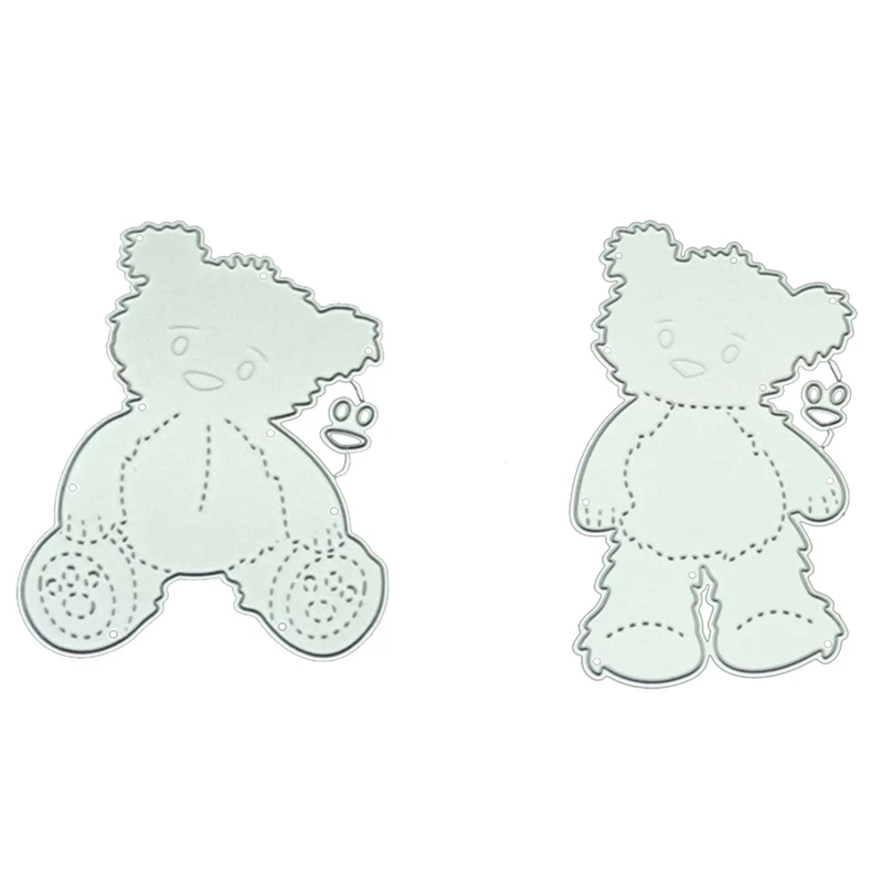 Металлические штампы с изображением коричневого медведя и одежды трафареты для