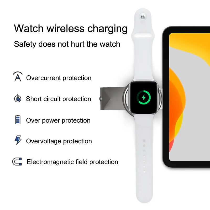 2-in-1 Wireless Magnetic Smart Watch Charger Type-C USB Interface for Apple 1/2/3/4/5/6/7/SE Fast Charging and Portability | Мобильные