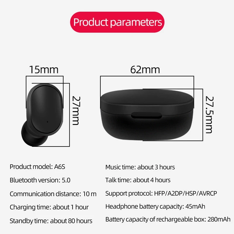 TWS беспроводные наушники PK Red mi Airdots стерео Бас Наушники Bluetooth 5 0 гарнитуры с c
