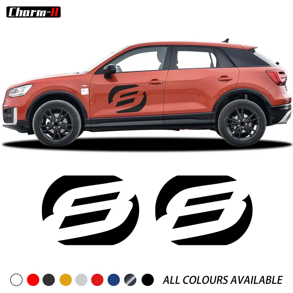 

2 шт., декоративные наклейки для Audi tt mk1 mk2 mk3 a3 q3 a5 q5 q7 a4 a6 sline