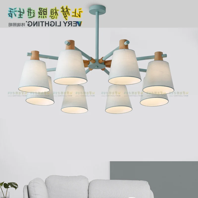 Подвесной светильник из дуба светодиодная лампа в скандинавском японском стиле