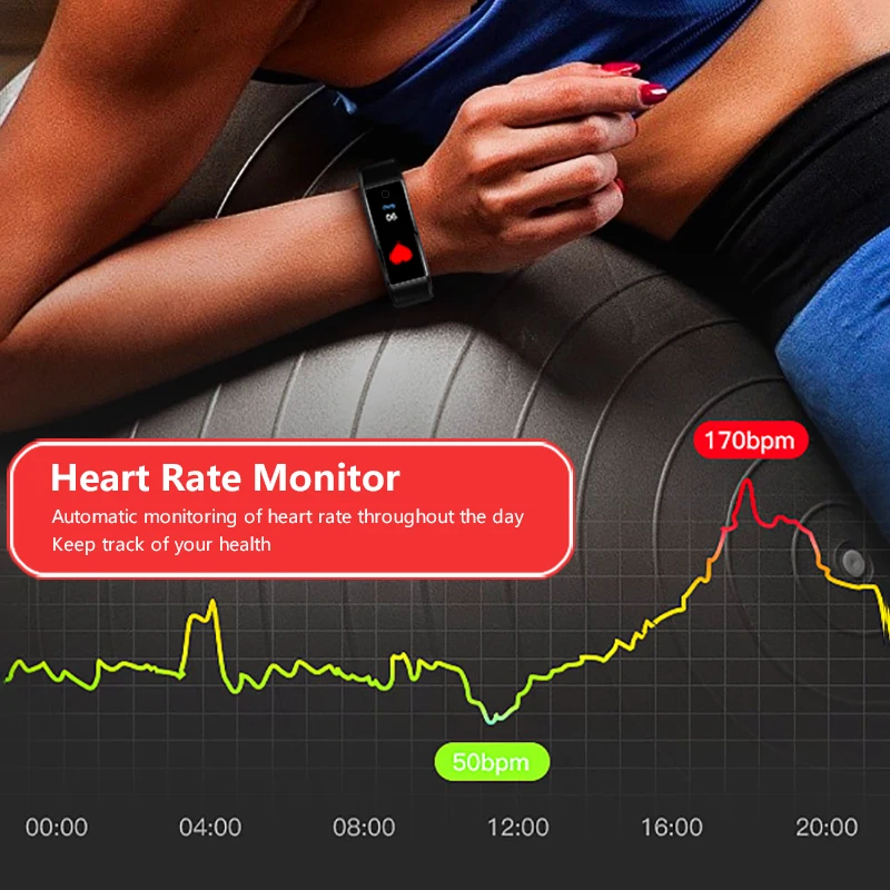 Смарт-часы пульсометр умный Браслет давление фитнес-трекер Шагомер для ios android