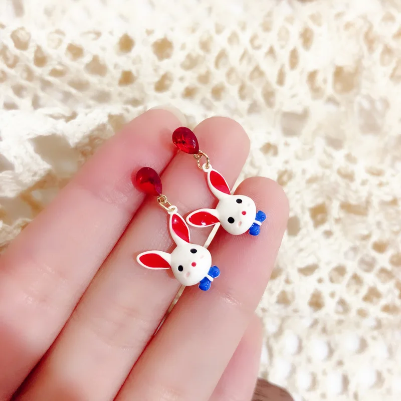 Милый кролик серьги модное ювелирное изделие подарок для девочки простые