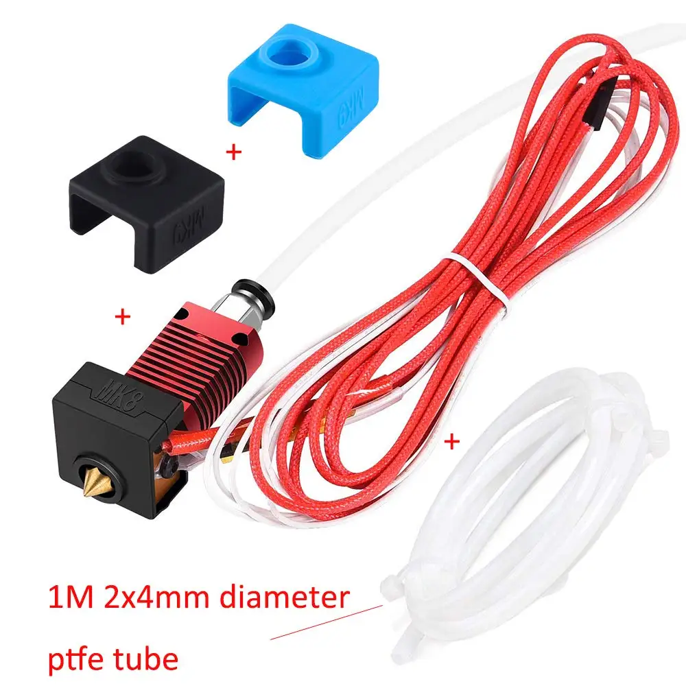 Сборный экструдер для экструдера Ender 3 Hotend с силиконовым покрытием трубки из