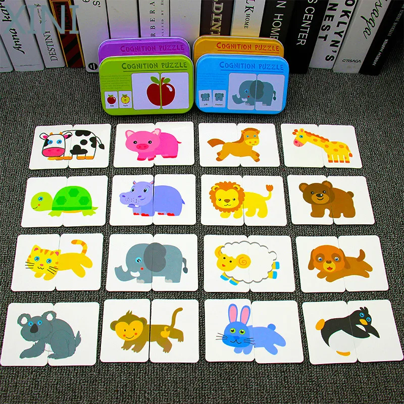 

Карточка-пазл Монтессори XINI детская портативная, карманная игрушка для раннего развития, игра для детей дошкольного возраста