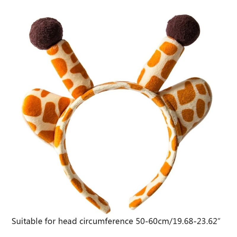 

Cartoon Plush Headband Animal Giraffe Ears Hairband Halloween Christmas Prop