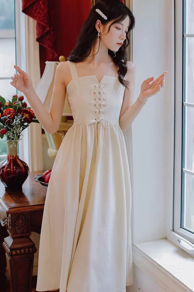 

Retro Sling Off Shoulder Bandage Green Women Dresses Summer 2021 Temperament Plus Size Red Vintage Long Sleeve Dress Female