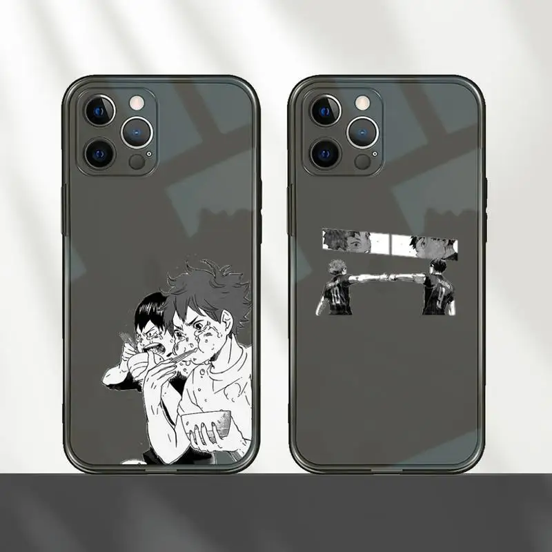 

Haikyuu volleyball anime Phone Case Transparent for iPhone 7 8 11 12 se 2020 mini pro X XS XR MAX Plus