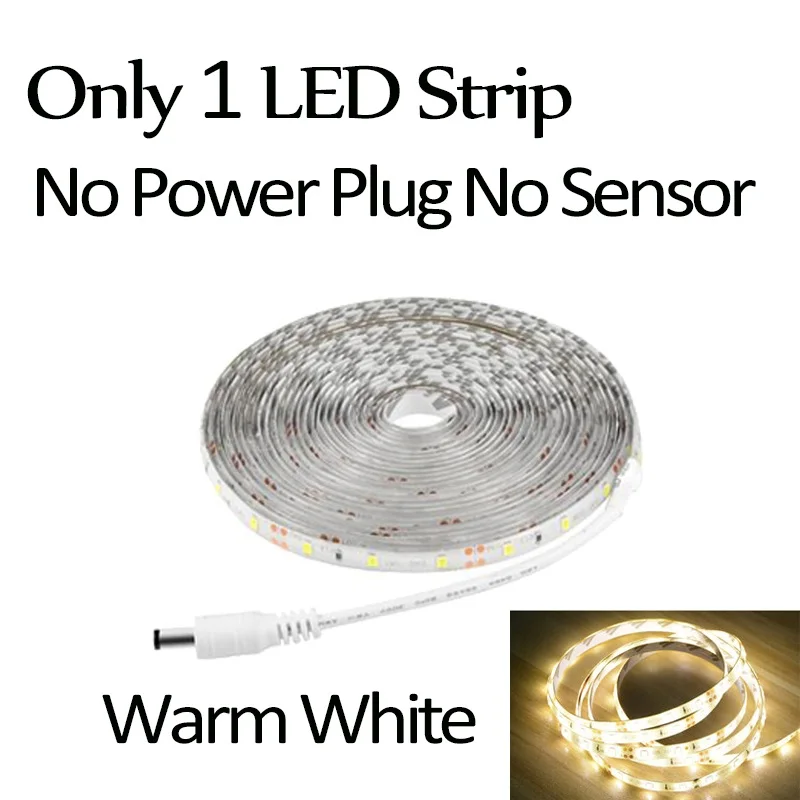 No Plug Warm White Светодиодный светильник с регулируемой яркостью, сенсорное управление, Светодиодная лента s 2835, лента для лампы 220 В переменного тока в постоянный ток, 12 В, 2 А, светильник для кухонной кровати ing - Испускаемый цвет: No Plug Warm White