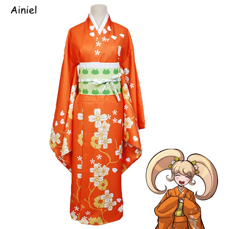 

Anime Saionji Hiyoko Kimono Danganronpa Cosplay Costume Dangan Ronpa 2 Suit Christmas Disfraz Halloween Costumes for Women Girls