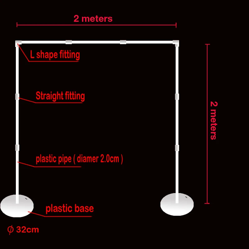 Квадратная арка для воздушных шаров 2x2 метра свадебные украшения сделай сам