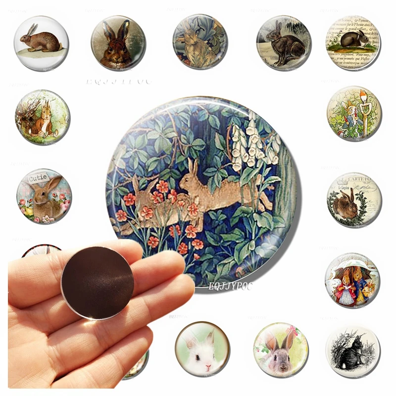 Кролик магниты на холодильник Декор 30 мм стеклянный кабошон магнитный держатель