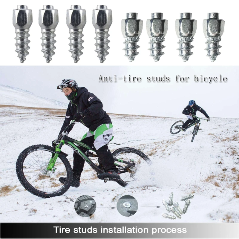100Pcs Anti-Slip Screw Studs Reusable Motorcycle Bicycle Wheel Tyre Snow Tire Spikes Hard Alloy Stud Screws | Автомобили и