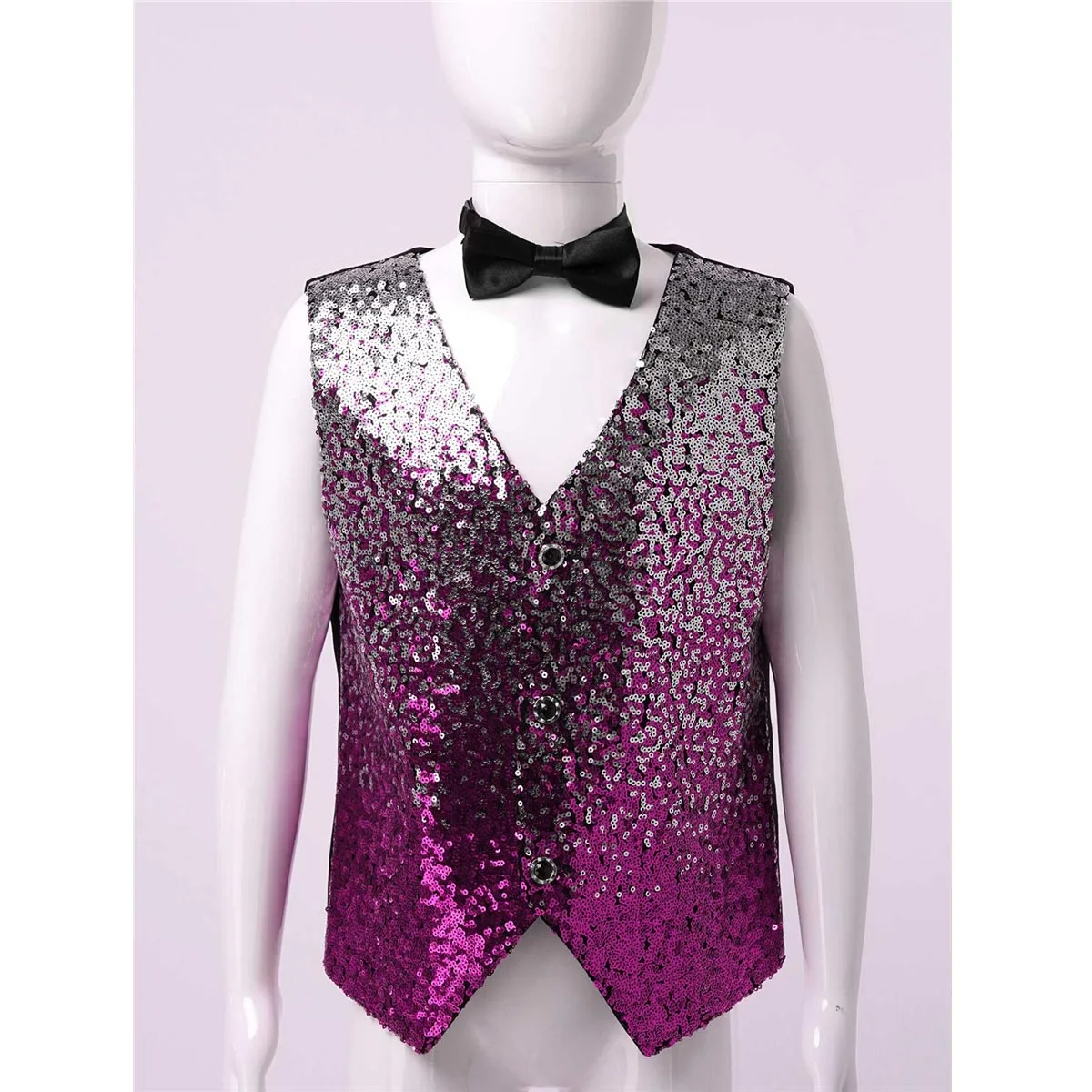 Детский жилет с блестками и градиентом бантом детская одежда для выступлений