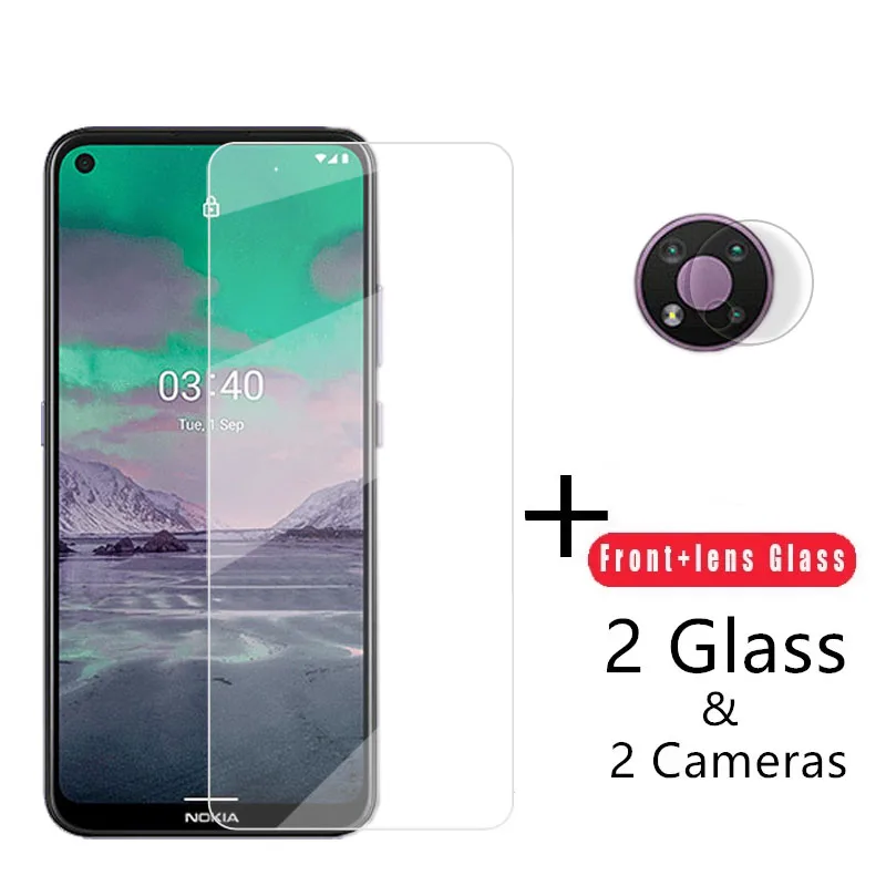 Claro de cristal para Nokia 3,4 Protector de pantalla para Nokia 3,4 de vidrio templado de la c&aacute;mara del tel&eacute;fono Len pel&iacute;cula para Nokia 5,4 de 3,4 de 1,4 X20 X10 C30-0