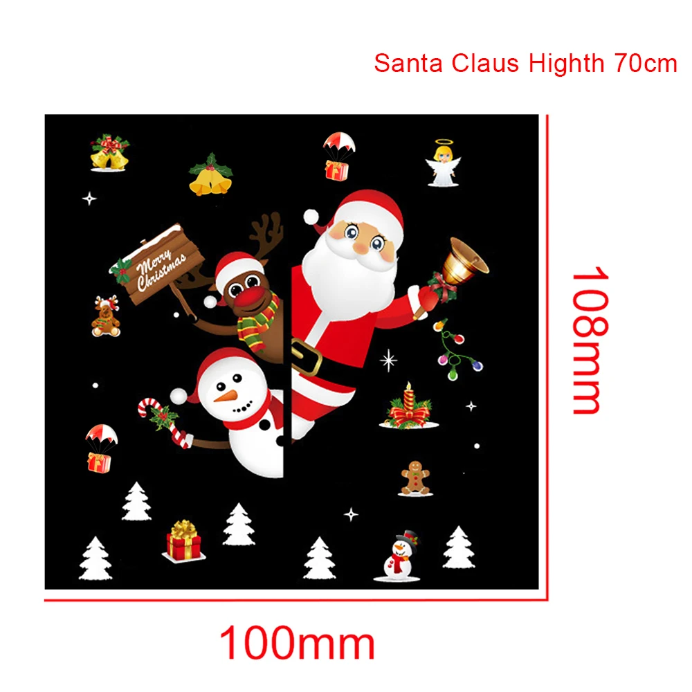 Рождественская наклейка сделай сам для витрины окна стены Рождественский