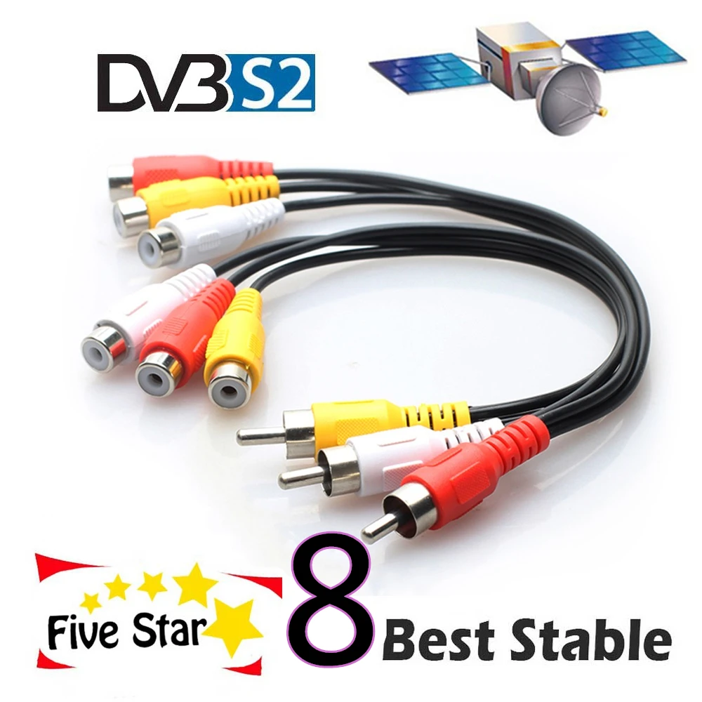 Европейский португальский ТВ-приемник AV-кабель для ТВ-приемника V8 Nova V7S V7 |
