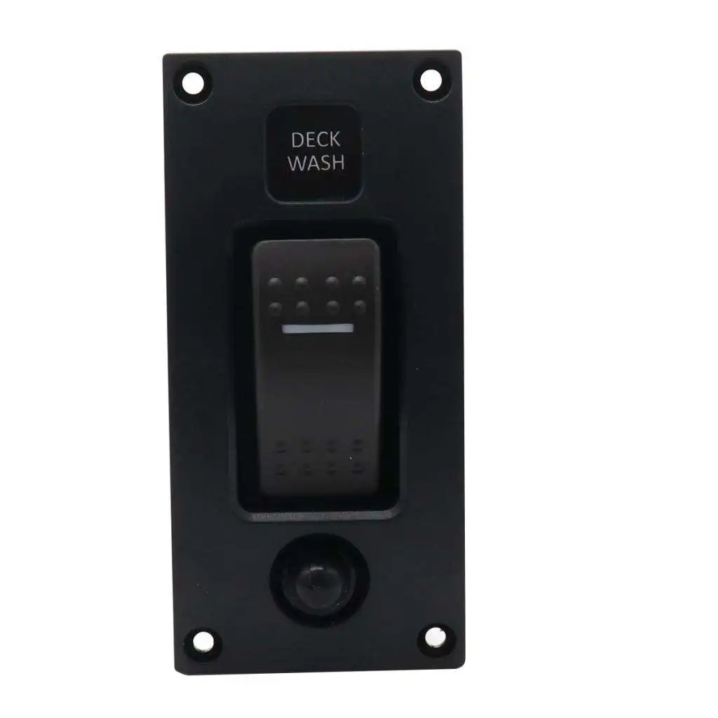 

12/24V Boat Marine Deck Wash Control Panel Rocker Switch with Overload Protector, Waterproof