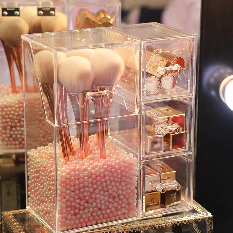 Многофункциональная акриловая Кисть для макияжа держатель хранения украшений с