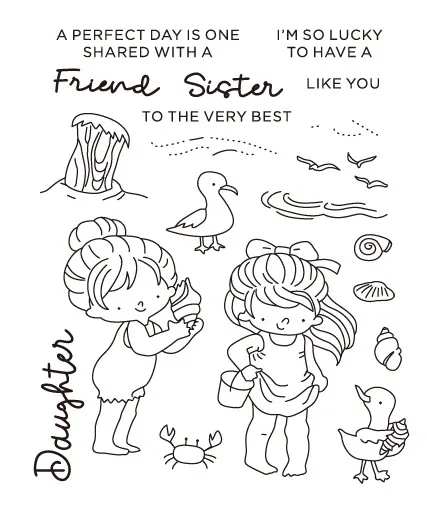 Прозрачные штампы с животными для скрапбукинга/изготовления открыток/детских