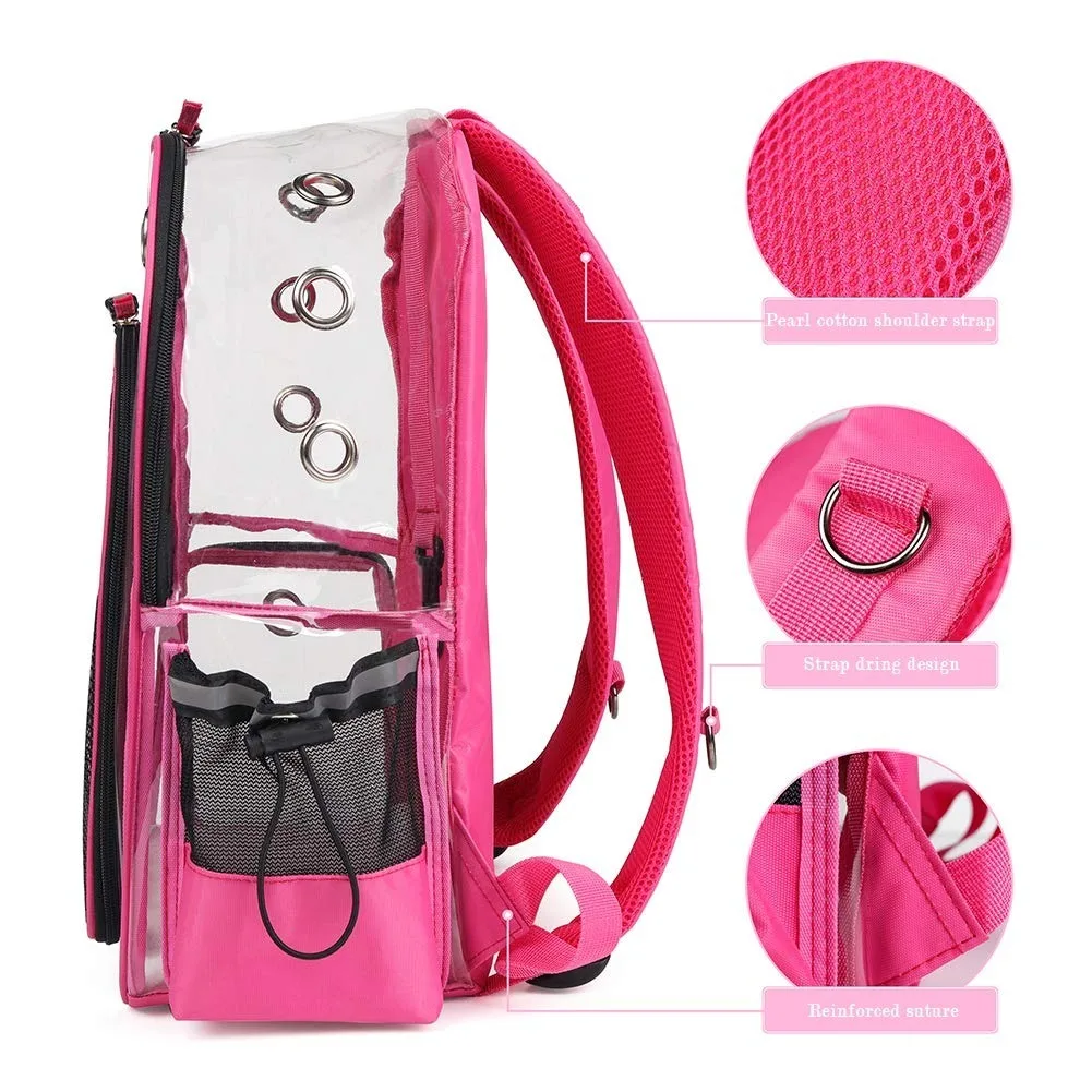 Прозрачный рюкзак для кошек переноска дышащая Складная питомцев щенков легкая