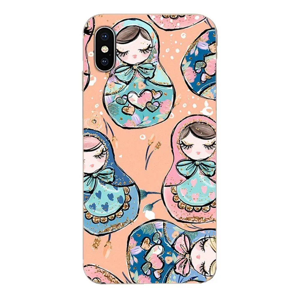 Painted Russian Matryoshka Dolls Lovely For Samsung Galaxy J1 J3 J4 J5 J6 J7 A10 A20 A20E A3 A40 A5 A50 A7 2016 2017 2018 | Мобильные