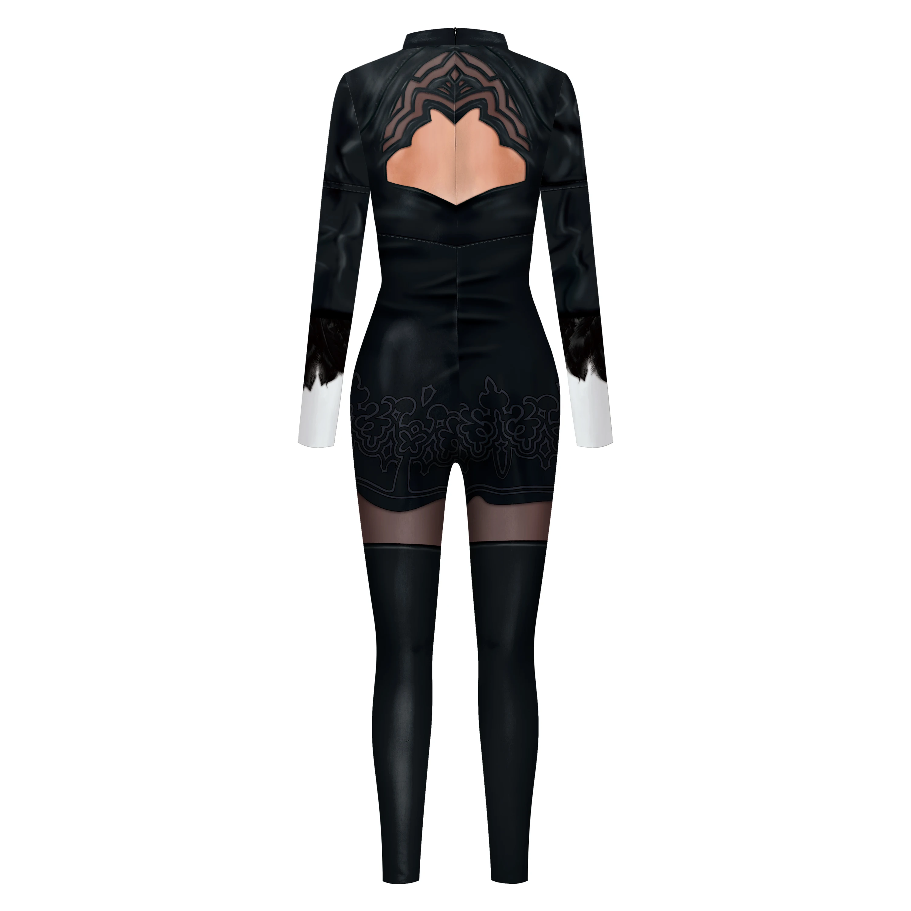

Fashion Game Printed Bodysuit Cosplay Womens Costume Sexy Slim Adult Unisex Printed Clothes Long Sleeve Elastic Tight Jumpsuits